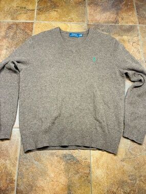 Polo by Ralph Lauren Wool Men's V-Neck Sweater - Brown